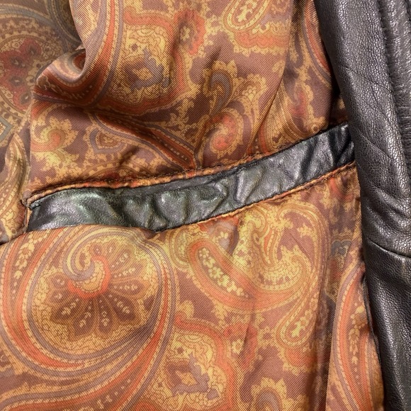 Vtg. Phase 2 Jacket Men's XL Black Leather Bomber Zip Pockets Flight Biker - Picture 10 of 15